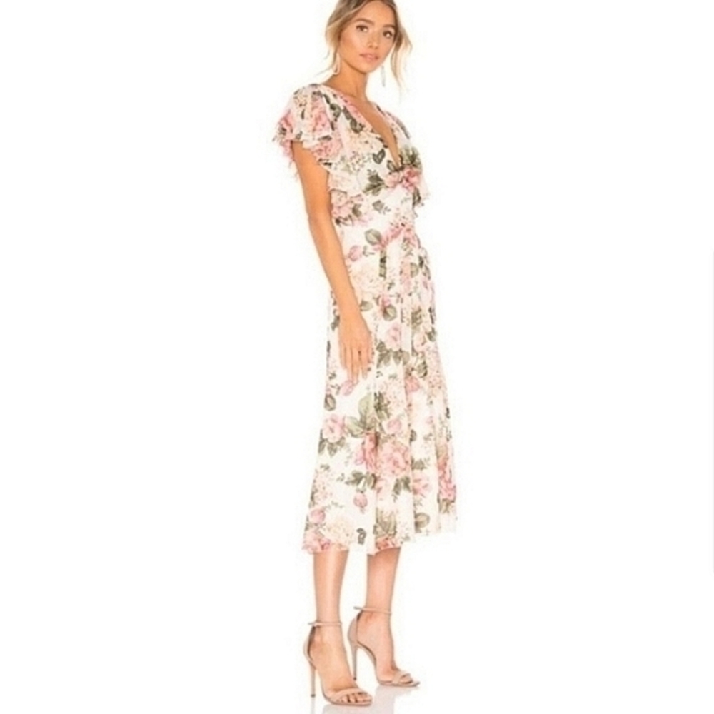 DIVINE HERITAGE FLORAL‎ MIDI DRESS XS - Picture 2 of 12